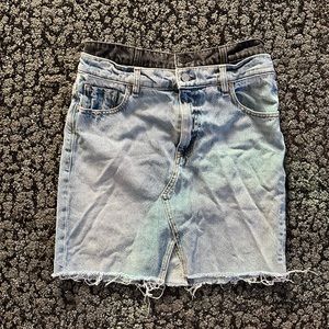 HUDSON double denim mini skirt